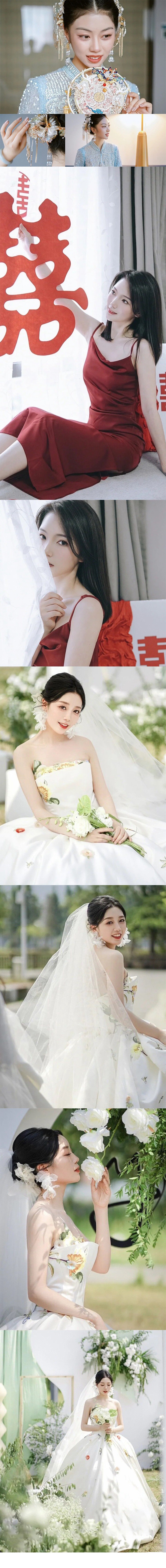 28款小红书网红苜光婚纱照预设 PS高级感婚礼跟拍调色柔美人像滤镜LR预设 插件预设 sucaiwan.com