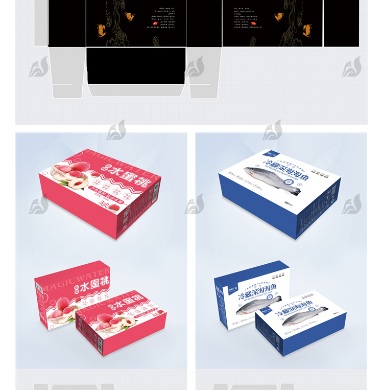 644款食品礼盒易拉罐手提袋平面样机包装模型展开图AI/PSD设计素材模板 图片素材 sucaiwan.com