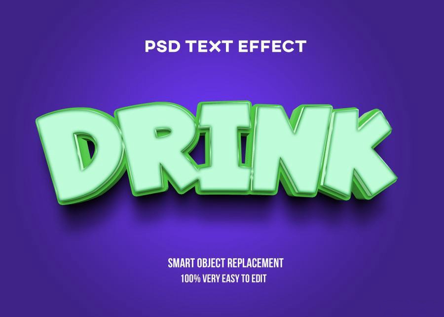 PSD模板-3D立体Logo标题特效文字PS样机模板 图片素材 sucaiwan.com
