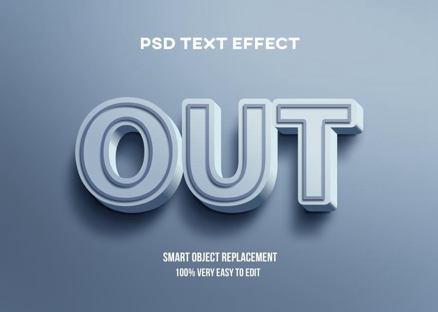 PSD模板-3D立体Logo标题特效文字PS样机模板 图片素材 sucaiwan.com
