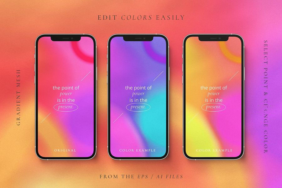 背景素材-幻彩渐变颗粒感效果矢量背景纹理素材 图片素材 sucaiwan.com