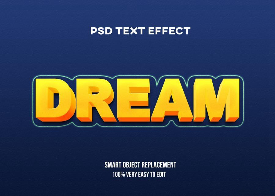 PSD模板-3D立体Logo标题特效文字PS样机模板 图片素材 sucaiwan.com