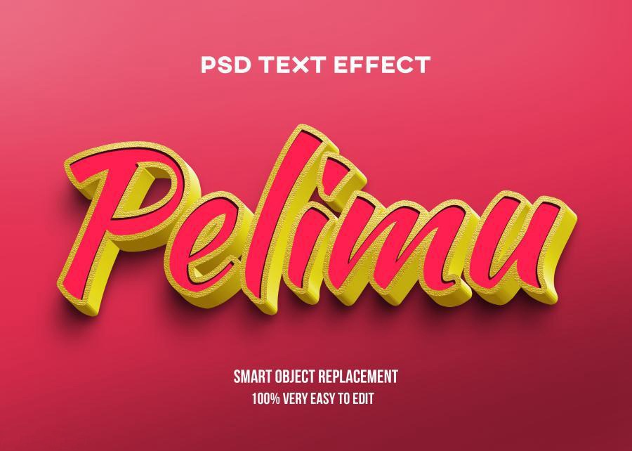 PSD模板-3D立体Logo标题特效文字PS样机模板 图片素材 sucaiwan.com