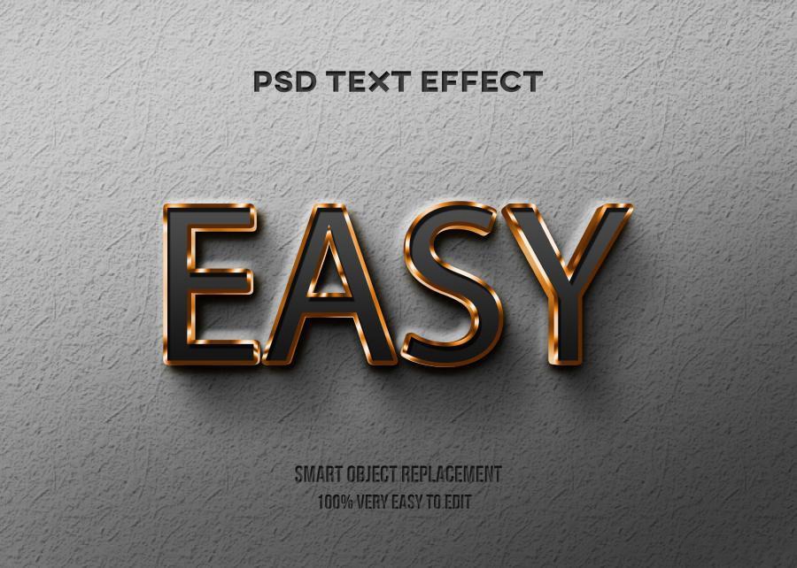 PSD模板-3D立体Logo标题特效文字PS样机模板 图片素材 sucaiwan.com