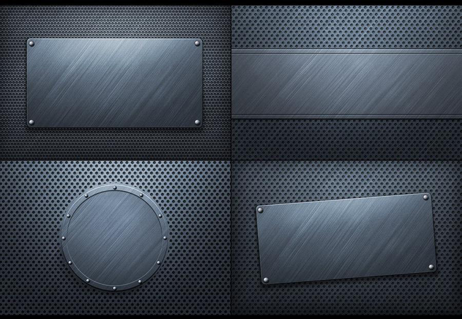 背景素材-金属钢板纹理边框背景图片素材 图片素材 sucaiwan.com