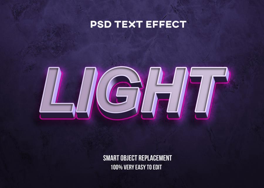 PSD模板-3D立体Logo标题特效文字PS样机模板 图片素材 sucaiwan.com