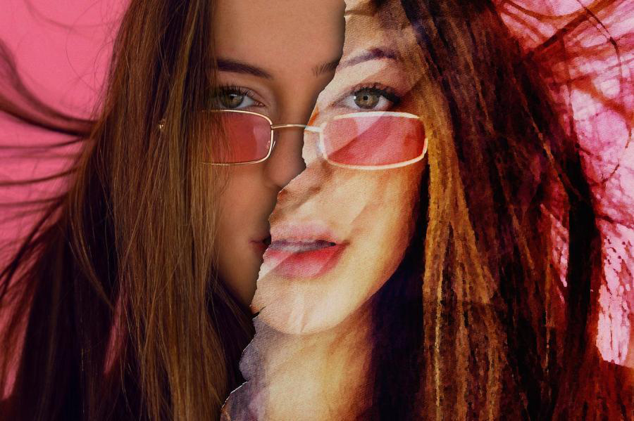 PSD模板-将照片处理成撕裂褶皱纸张海报PS样机模板 图片素材 sucaiwan.com