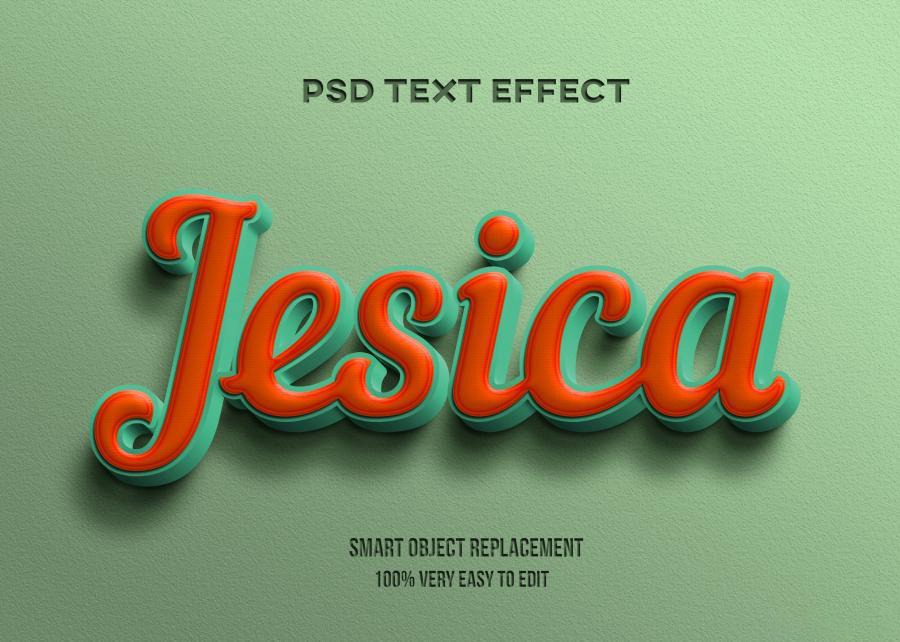 PSD模板-3D立体Logo标题特效文字PS样机模板 图片素材 sucaiwan.com