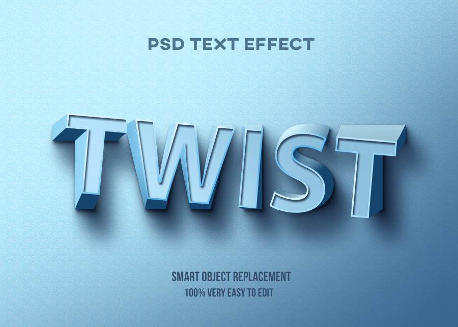 PSD模板-3D立体Logo标题特效文字PS样机模板 图片素材 sucaiwan.com