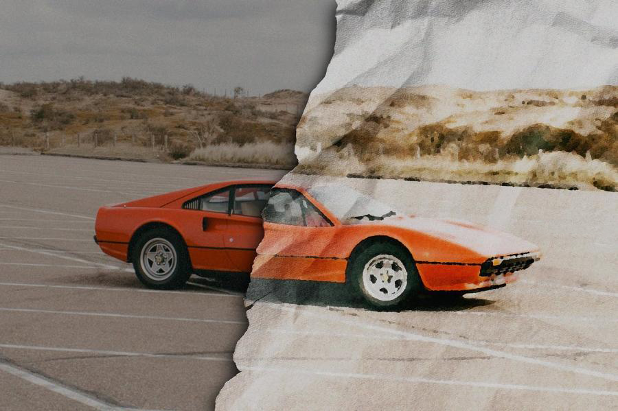 PSD模板-将照片处理成撕裂褶皱纸张海报PS样机模板 图片素材 sucaiwan.com