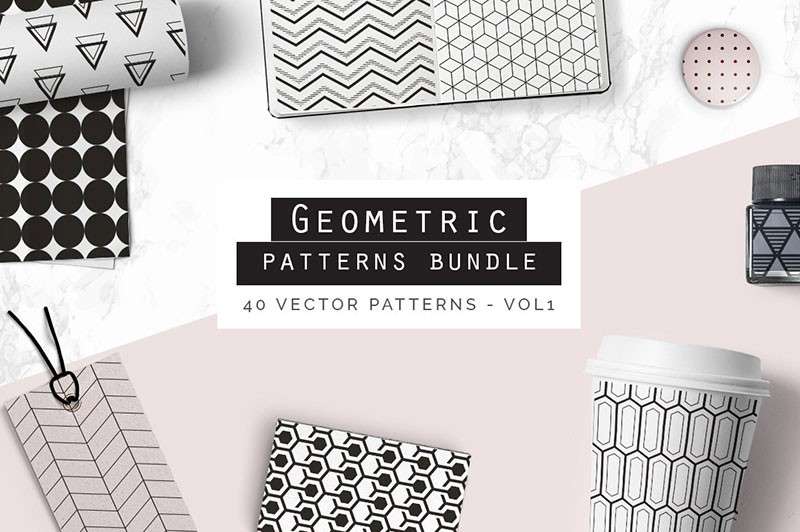 300+几何元素无缝装饰矢量图案PAT AI PSD 图片素材 sucaiwan.com