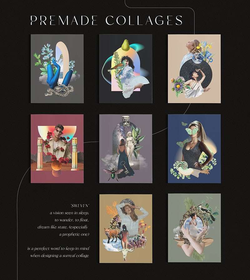 400+超现实梦幻拼贴手帐PNG免抠素材 图片素材 sucaiwan.com