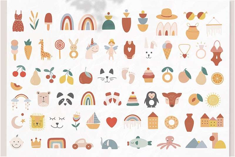 儿童可爱卡通填充背景图案，PAT AI格式 图片素材 sucaiwan.com