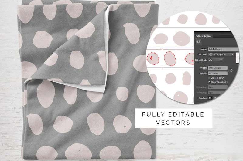 30个儿童矢量无缝包装图案，AI PNG格式 图片素材 sucaiwan.com