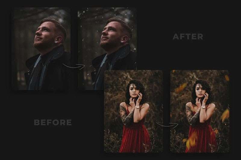 20个高清落叶、花瓣、下雪雨滴免抠素材PNG 图片素材 sucaiwan.com