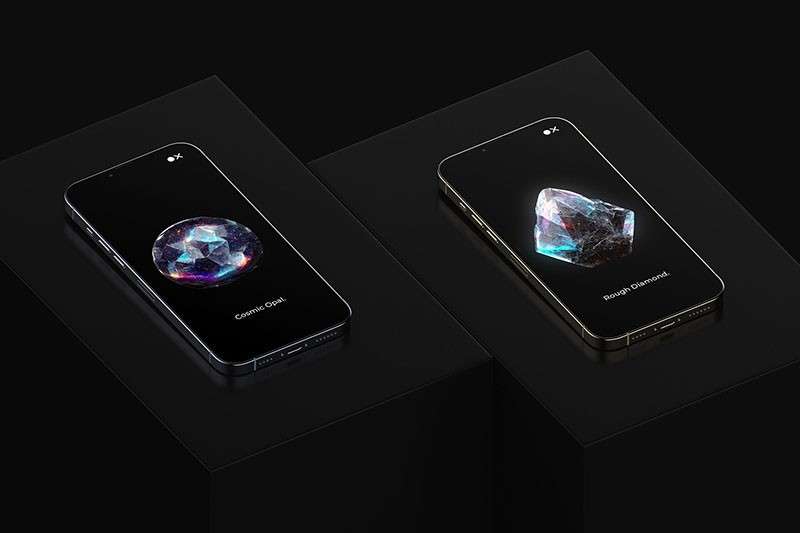 超写实3D彩虹水晶宝石PNG图片素材 图片素材 sucaiwan.com