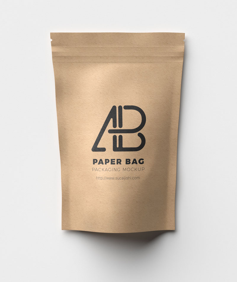 高清牛皮纸袋PSD模版 样机素材 sucaiwan.com