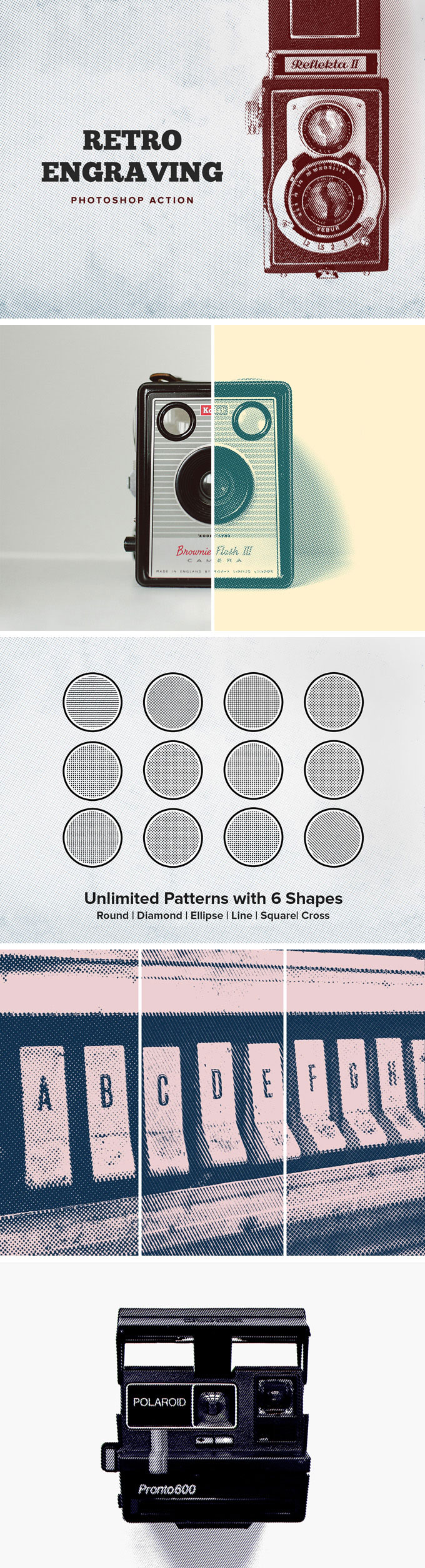 复古雕刻效果Photoshop动作 插件预设 sucaiwan.com