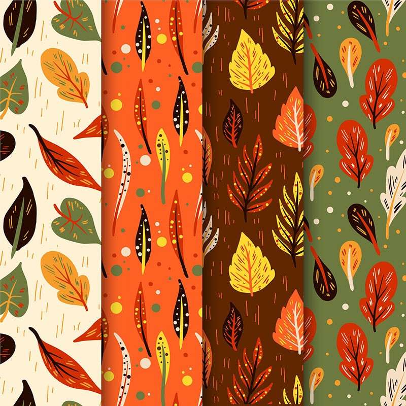 12套秋季无缝背景图案，AI源文件 图片素材 sucaiwan.com