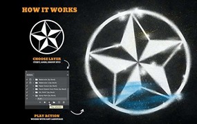 喷绘涂鸦艺术效果PS动作