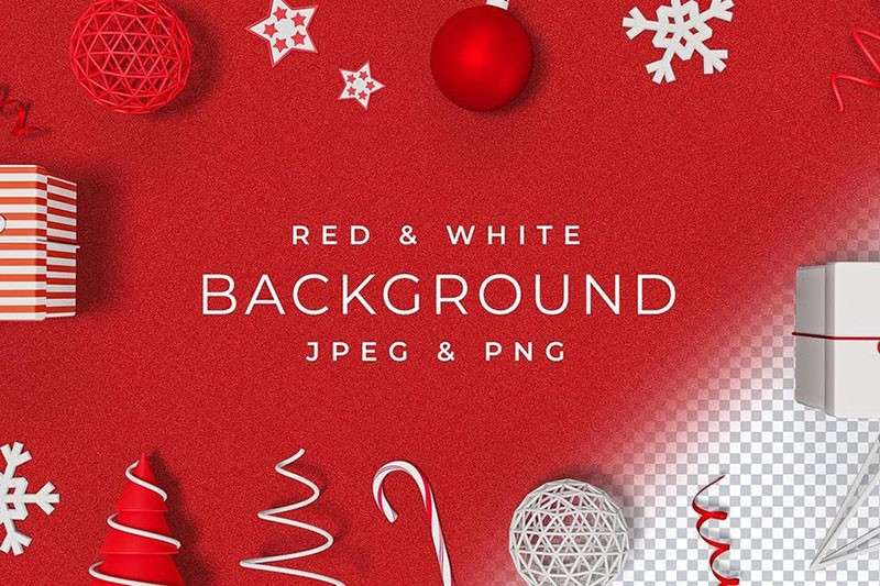 3D圣诞主题背景图，JPG PNG格式 图片素材 sucaiwan.com