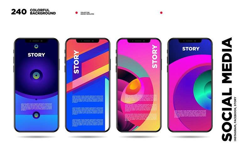 240张多彩抽象几何矢量背景图案，AI源文件 图片素材 sucaiwan.com