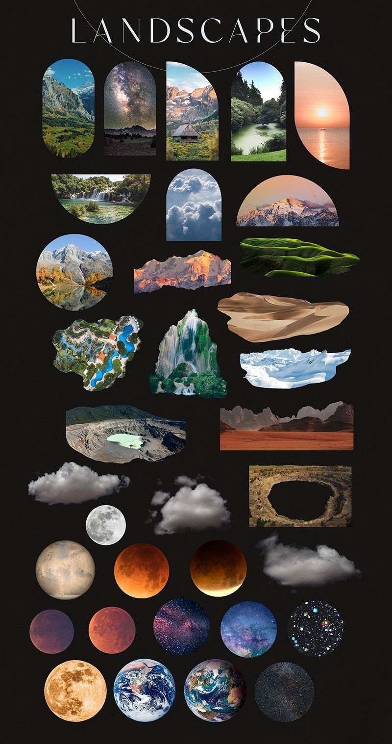 400+超现实梦幻拼贴手帐PNG免抠素材 图片素材 sucaiwan.com