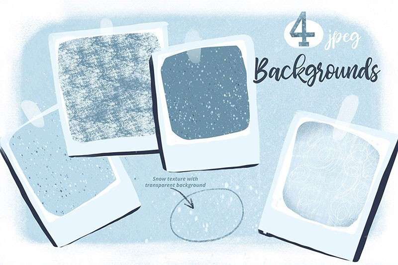 5张雪花背景图片JPG 图片素材 sucaiwan.com