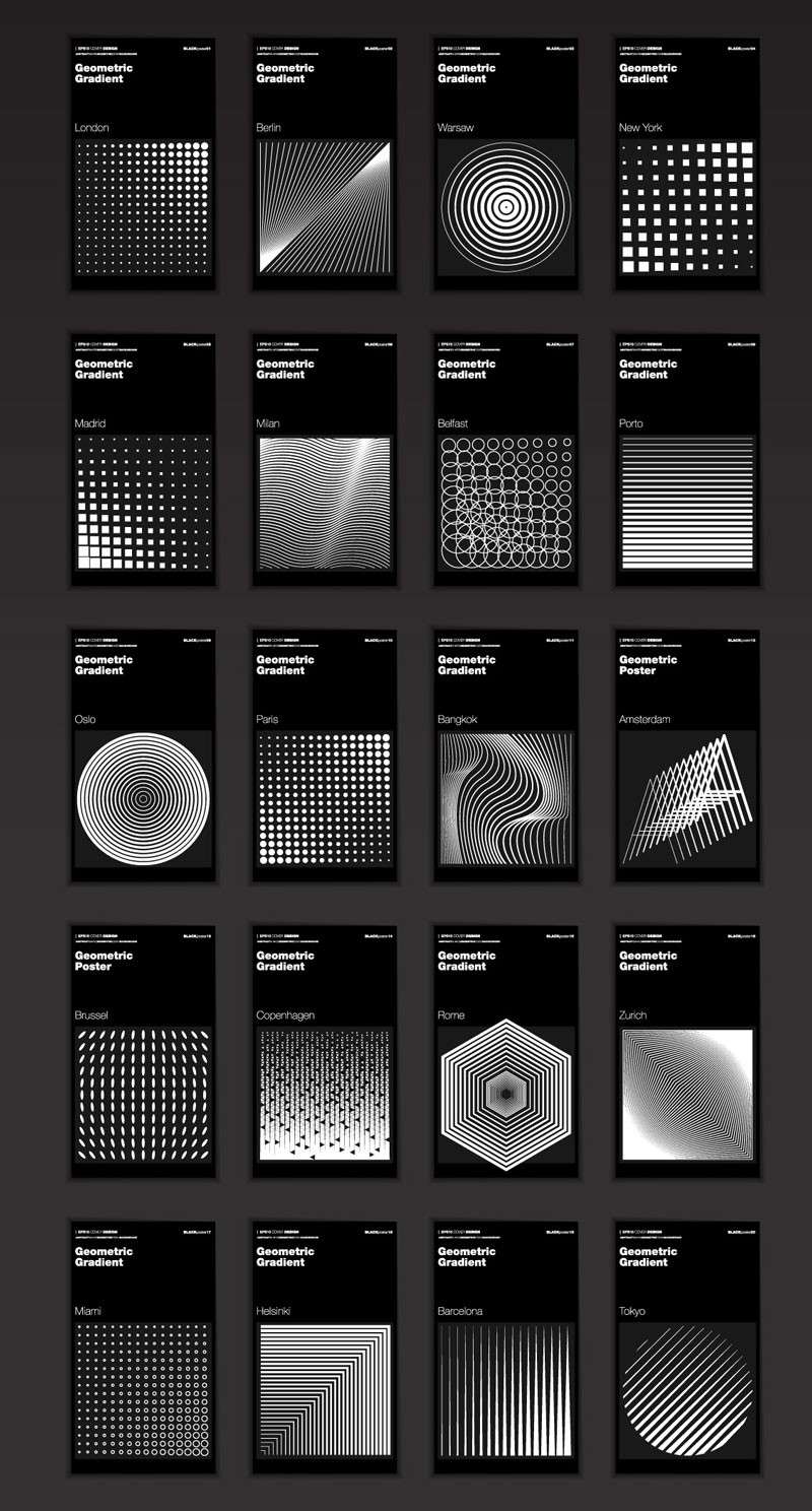 40种抽象几何图形矢量背景图案，AI源文件 图片素材 sucaiwan.com