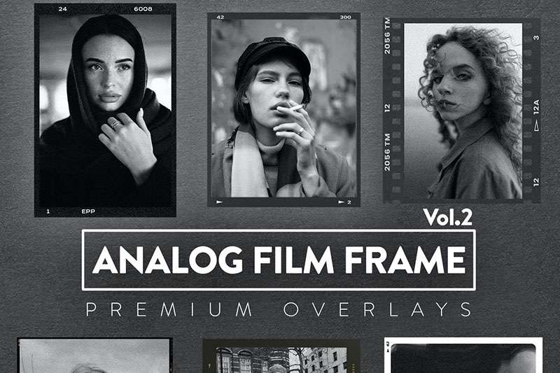 30个模拟胶片相框背景素材PNG 图片素材 sucaiwan.com