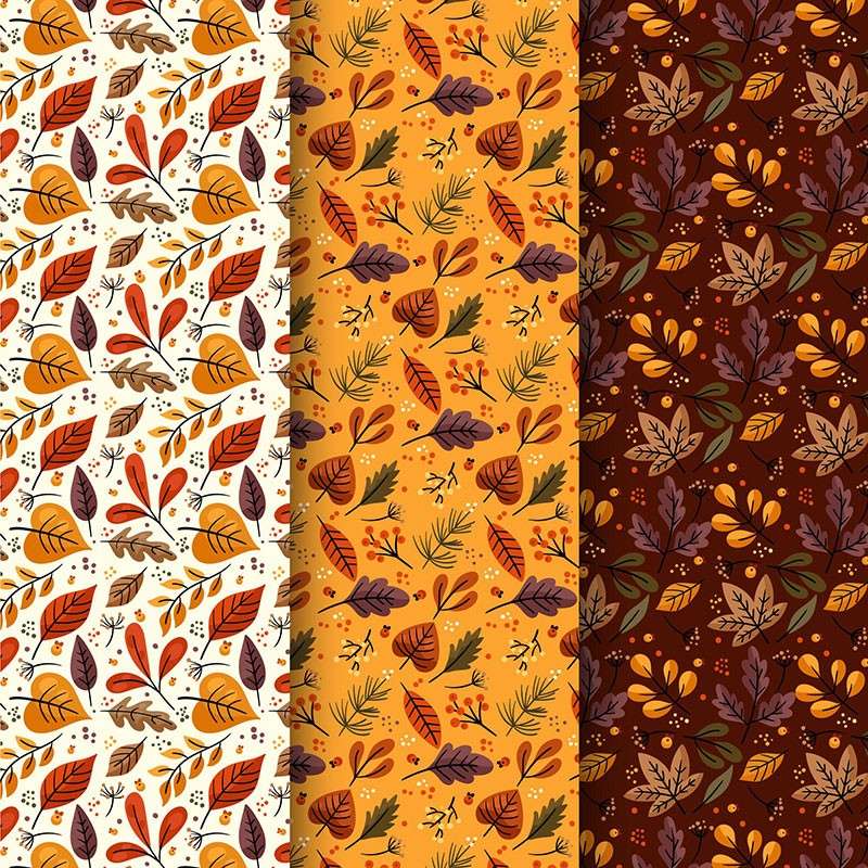 12套秋季无缝背景图案，AI源文件 图片素材 sucaiwan.com