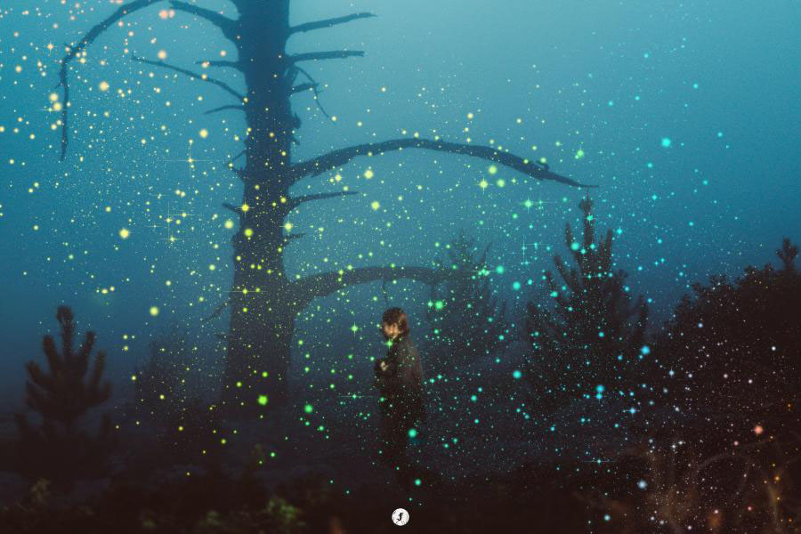 PNG素材-彩色星空美景星星背景图片叠加PNG素材 图片素材 sucaiwan.com