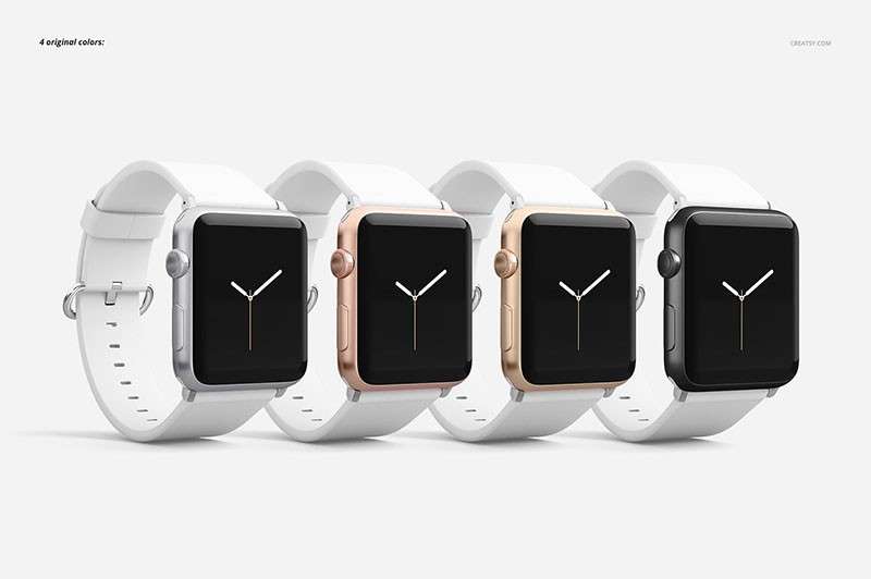 Apple Watch苹果手表带设计展示样机模板PSD 样机素材 sucaiwan.com