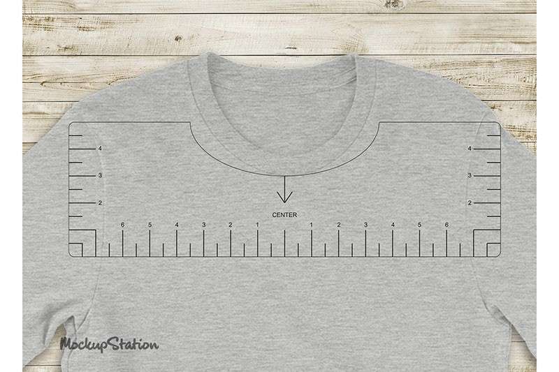 T恤对齐直尺工具打印模板 样机素材 sucaiwan.com
