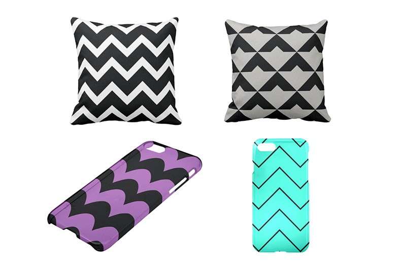 50个几何图形的黑白图案，AI PAT PNG格式 图片素材 sucaiwan.com