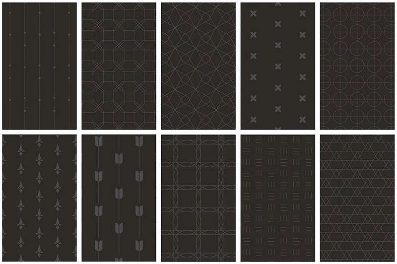 极简几何图形无缝包装图案，AI PNG格式 图片素材 sucaiwan.com