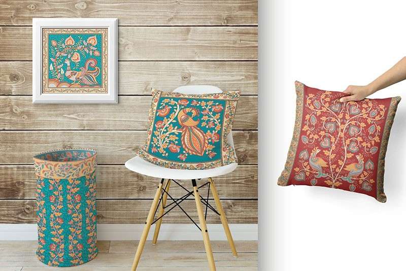 100+印度的传统服饰花纹图案，AI PNG格式 图片素材 sucaiwan.com