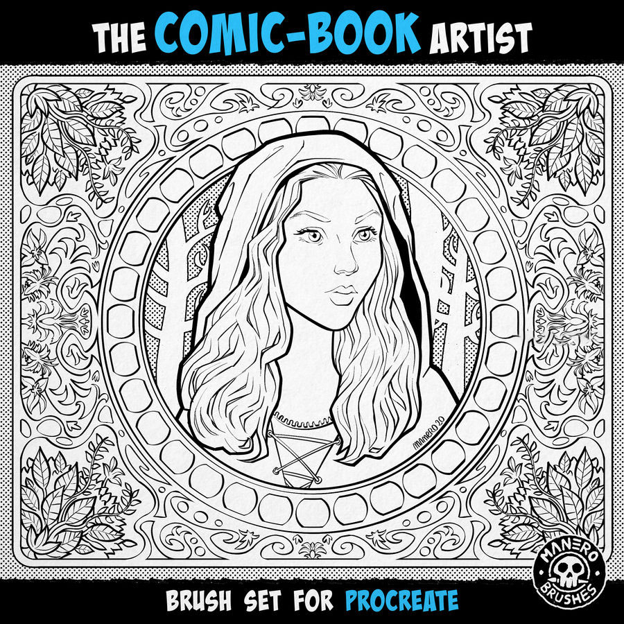 Procreate笔刷-漫画插画素描铅笔线稿着色填充笔刷素材 笔刷资源 sucaiwan.com