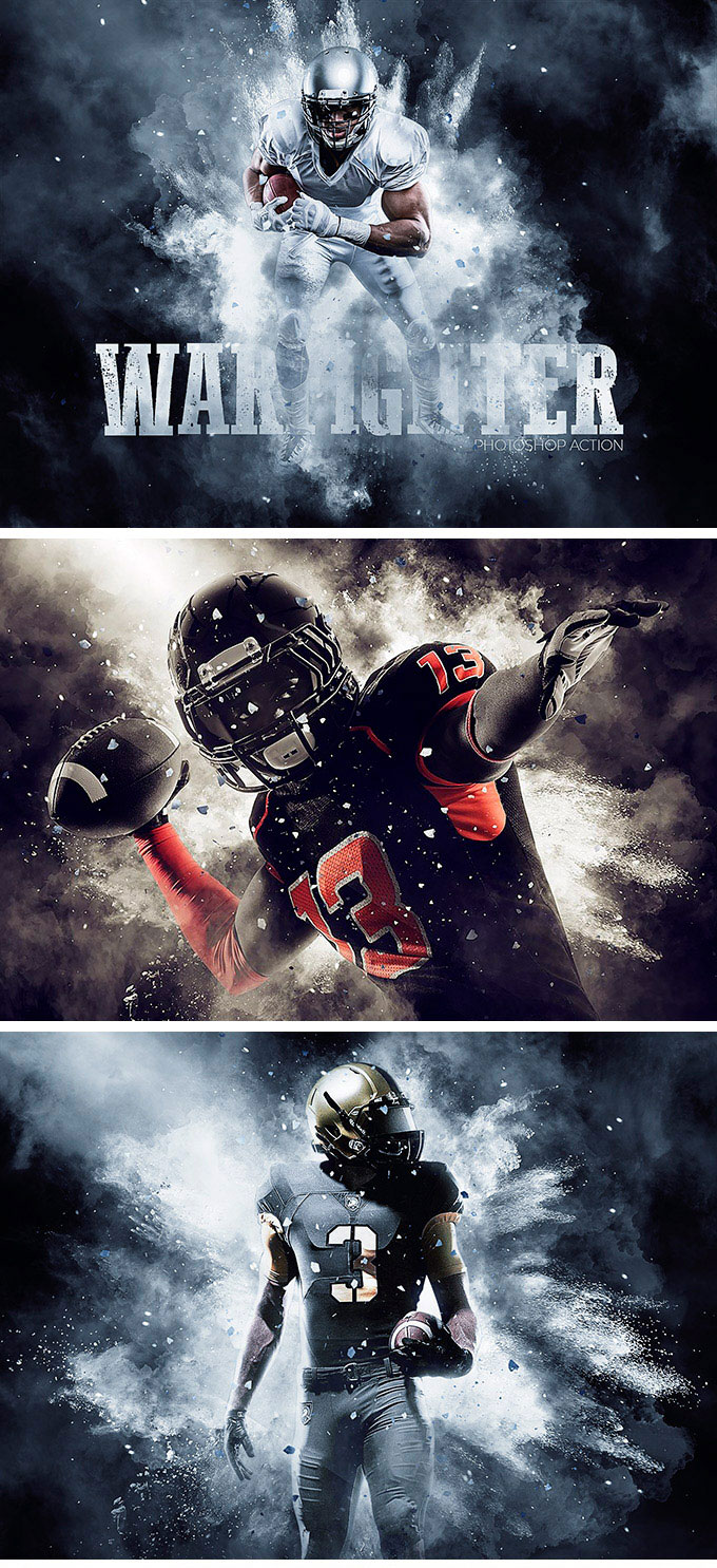 一键制作粉尘爆炸效果，PS动作 插件预设 sucaiwan.com