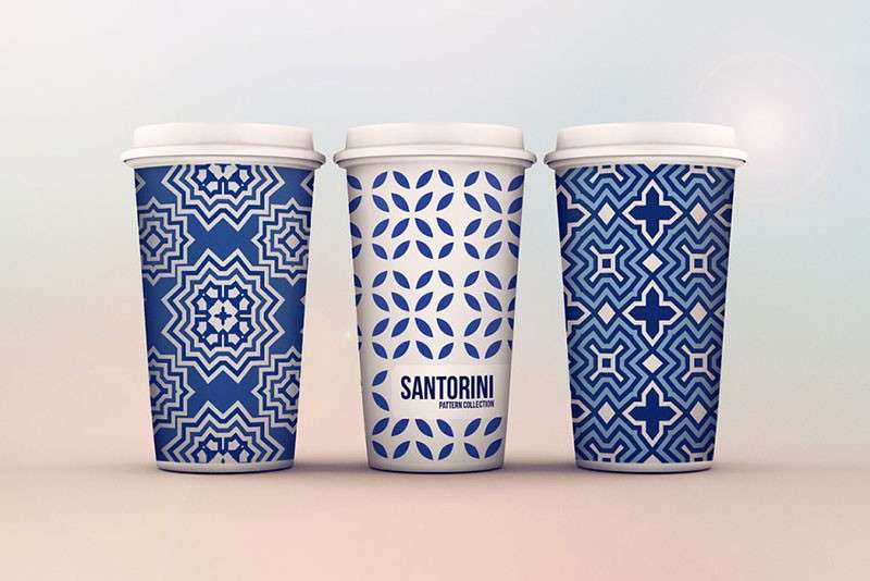 50个蓝色几何对称包装图案，AI JPG格式 图片素材 sucaiwan.com