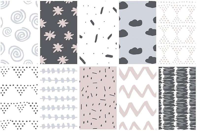 30个儿童矢量无缝包装图案，AI PNG格式 图片素材 sucaiwan.com