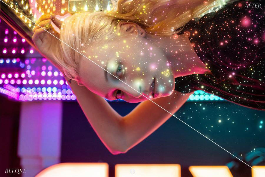 PNG素材-彩色星空美景星星背景图片叠加PNG素材 图片素材 sucaiwan.com