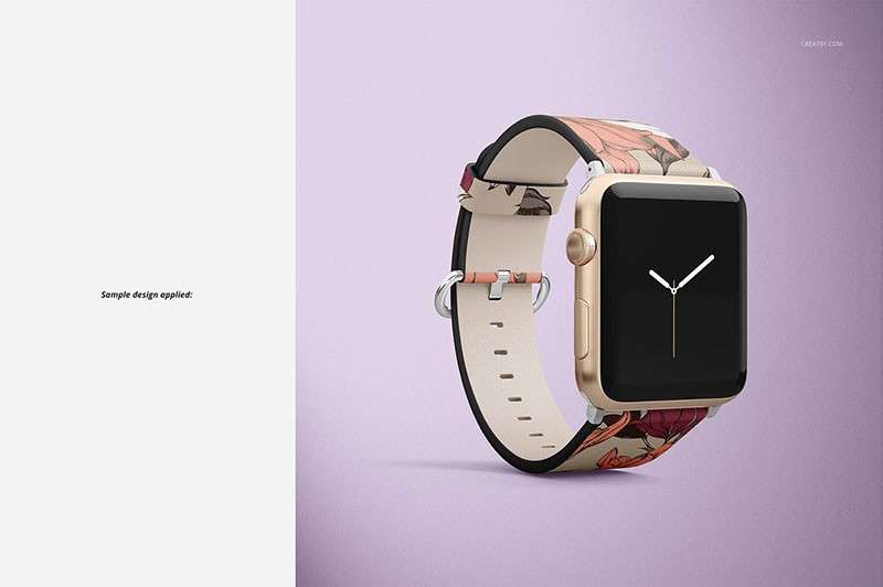 Apple Watch苹果手表带设计展示样机模板PSD 样机素材 sucaiwan.com