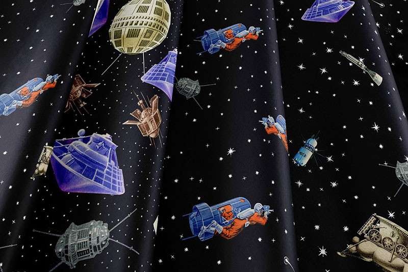 复古朋克风科幻太空主题图案，PAT格式 图片素材 sucaiwan.com