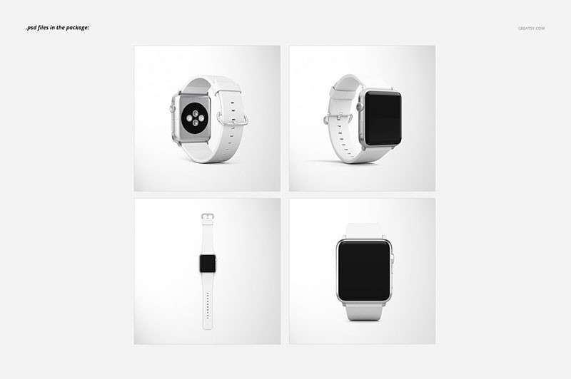 Apple Watch苹果手表带设计展示样机模板PSD 样机素材 sucaiwan.com