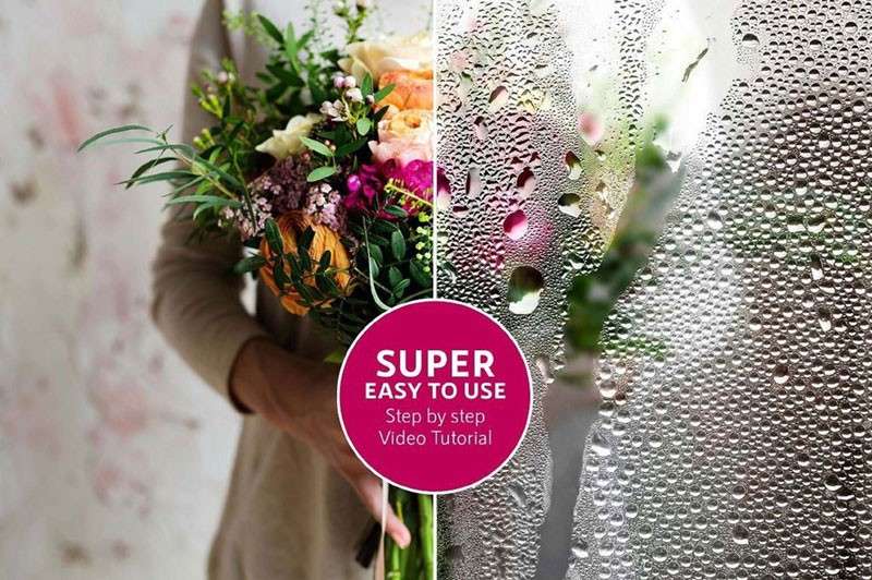 Photoshop雨滴水雾效果动作，附视频教程 插件预设 sucaiwan.com
