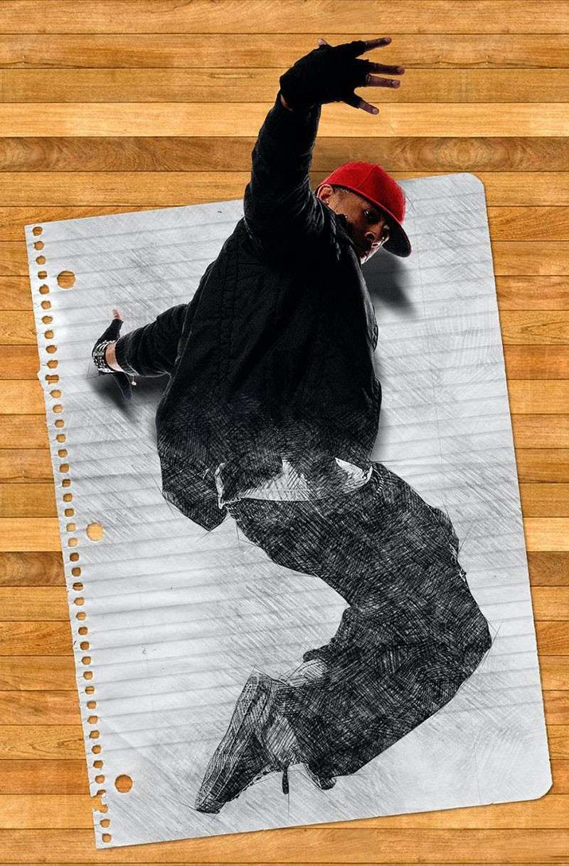 3D素描视觉效果PS动作+视频教程 插件预设 sucaiwan.com