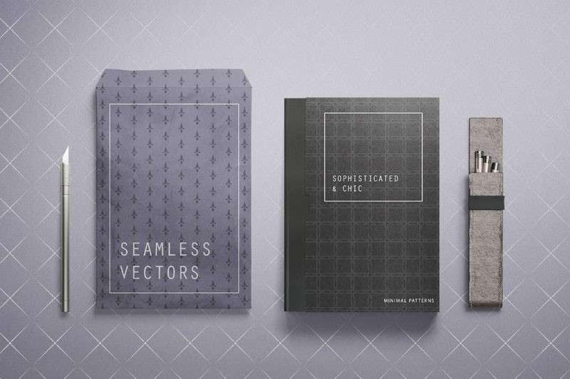 极简几何图形无缝包装图案，AI PNG格式 图片素材 sucaiwan.com