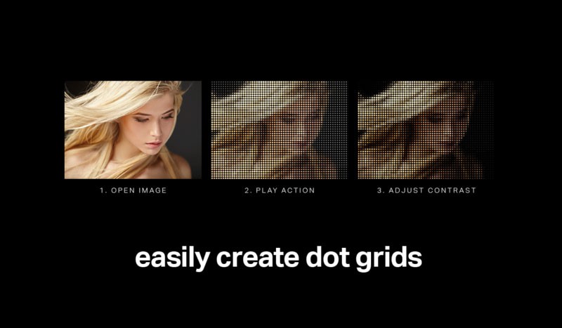 点阵图效果Photoshop动作 插件预设 sucaiwan.com