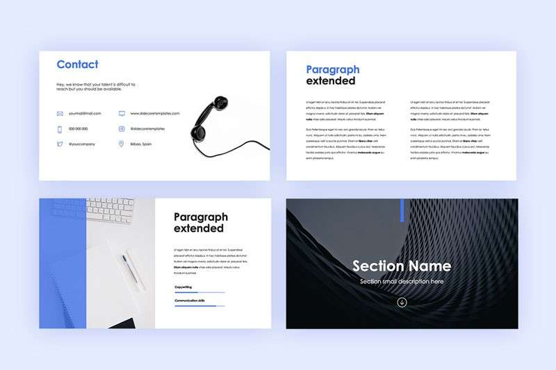 简洁大气的个人简历PPT模板 样机素材 sucaiwan.com